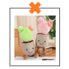 Kawaii knuffel plantje cactus groen